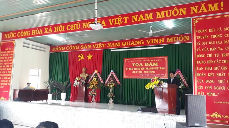 UBND huyện Krông Búk tổ chức Tọa đàm kỷ niệm 38 năm ngày Nhà giáo Việt Nam (20/11/1982-20/11/2020)